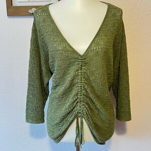 Torrid ruched sweater- Green